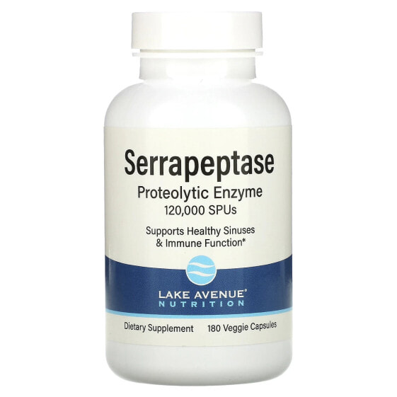 Serrapeptase, Proteolytic Enzyme, 120,000 SPUs, 180 Veggie Capsules