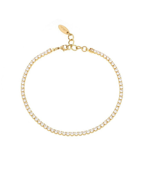 18K Gold Plated Simple and Dainty Cubic Zirconia Anklet