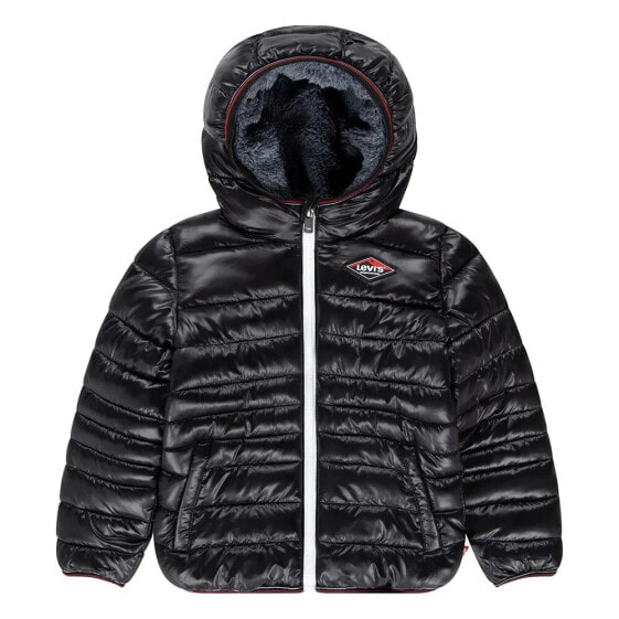 Детский пуховик Levi's Kids Sherpa Lined MDWT, черный