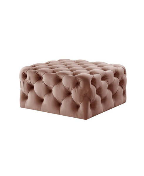 Madeline Upholstered Tufted Allover Square Cocktail Ottoman