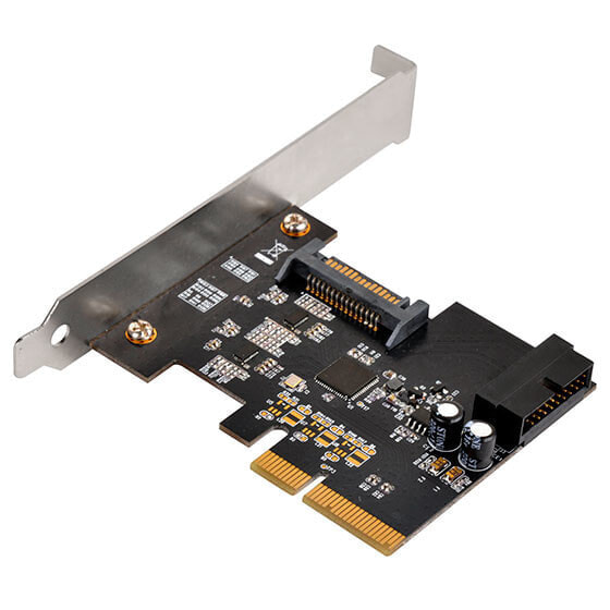 SilverStone ECU04-E - PCIe - USB 3.2 Gen 1 (3.1 Gen 1) - Low-profile - PCIe 2.0 - 10 Gbit/s