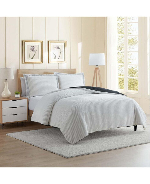 Premium Cut Plush Flannel Duvet Cover Set - King Size 104"x90"