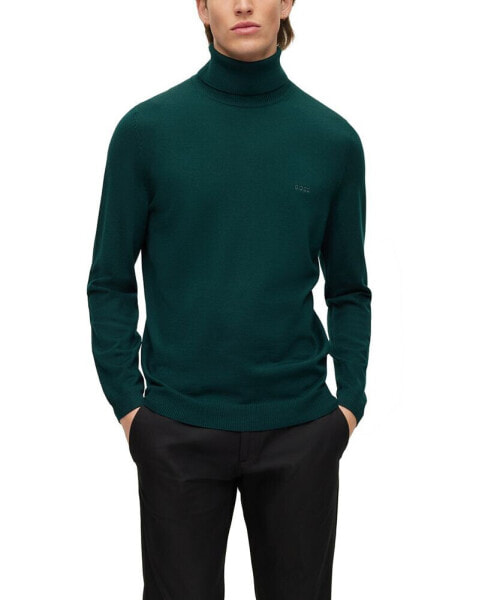 Men's Regular-Fit Roll Neck Extra-Fine Merino Wool Sweater