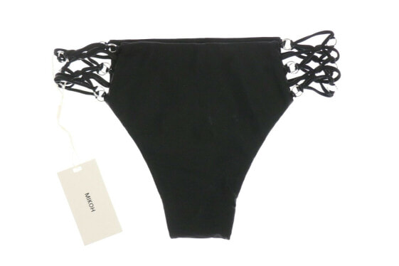 Mikoh 267838 Women's Black Bikini Bottom Swimwear Size L
