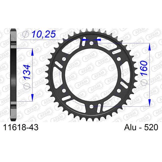 AFAM 11618 rear sprocket