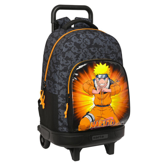Детский рюкзак с колесиками Naruto Чёрный Оранжевый 33 X 45 X 22 см