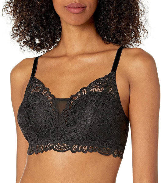 Bali 257426 Womens Lace Desire All Over Lace Wirefree Bra Black Size Medium