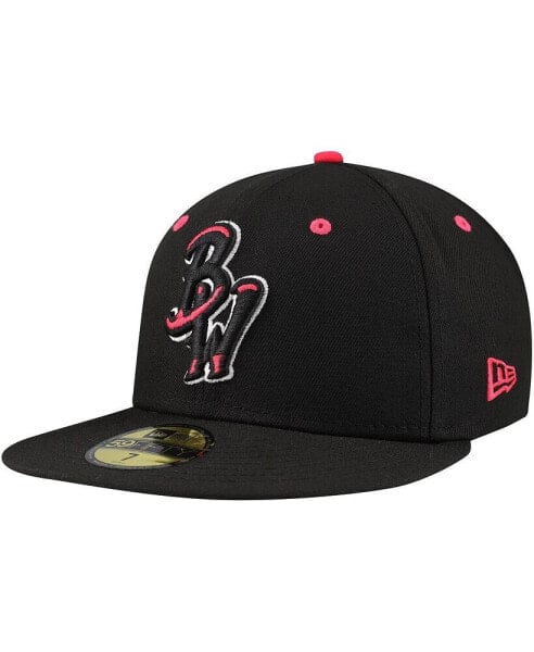 Men's Black Pensacola Blue Wahoos Authentic Collection 59FIFTY Hat