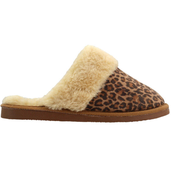 Corkys Snooze Leopard Scuff Womens Brown Casual Slippers 25-2001-LEO