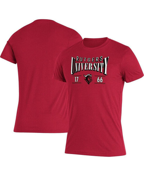 Men's Scarlet Rutgers Scarlet Knights Along The Shadow Tri-Blend T-shirt