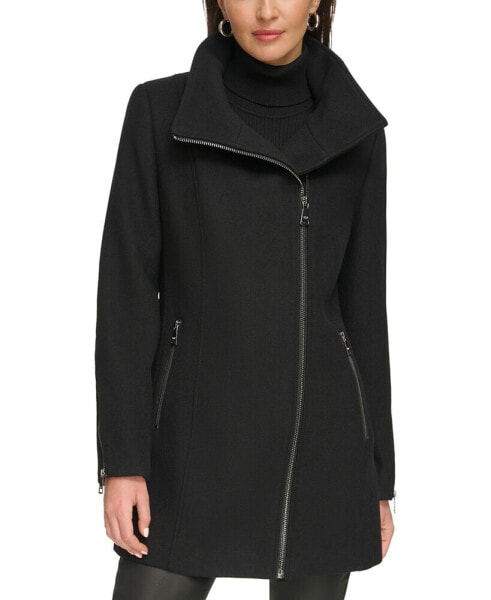 Womens Asymmetrical Zip Coat, Created for Macys