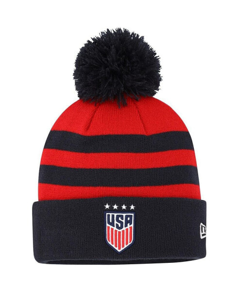 Men's Red USWNT Team Cuffed Knit Hat with Pom