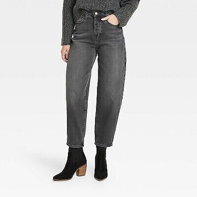 Women's Super-High Rise Tapered Balloon Jeans - Universal Thread Black Wash 00