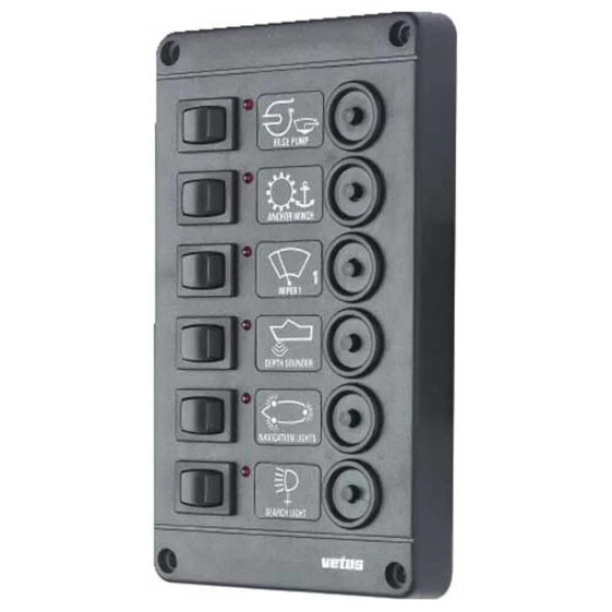 VETUS P6 Fuses Switches Panel With Circuit Breaker