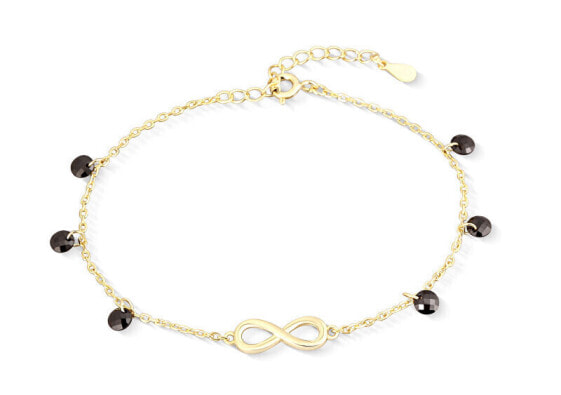 Gold-plated infinity bracelet with zircons SVLB0365XH2GO18