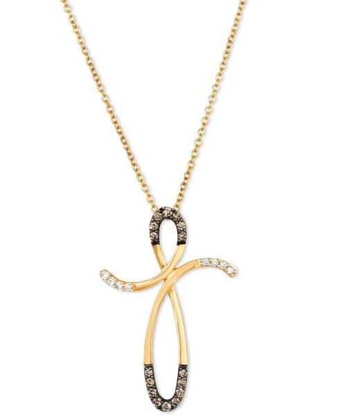 Le Vian chocolate Diamond & Vanilla Diamond Infinity-Inspired 18" Pendant Necklace (1/5 ct. t.w.) in 14k Gold