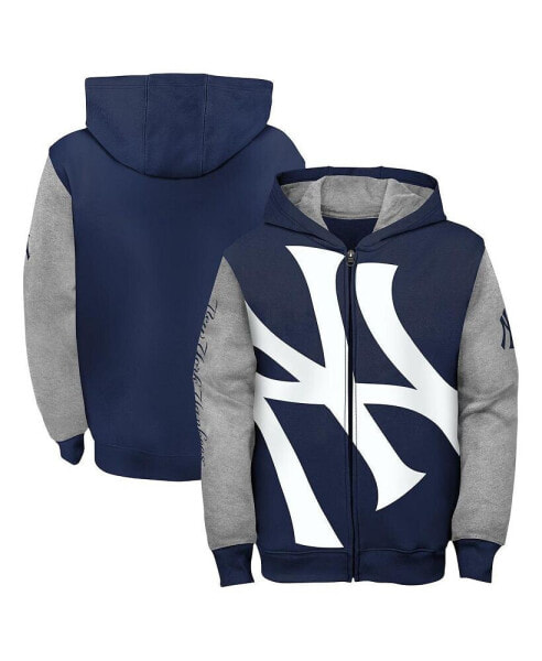 Toddler Navy New York Yankees Postcard Full-Zip Hoodie