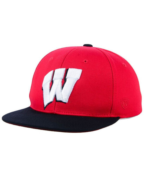 Бейсболка Top of the World для мальчиков Wisconsin Badgers Maverick Snapback