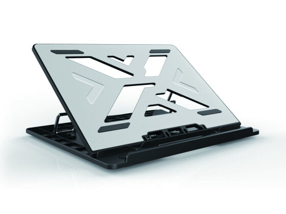 Conceptronic THANA ERGO S, Laptop Cooling Stand, Notebook stand, Grey, 39.6 cm (15.6"), 50 kg, 258 mm, 302 mm