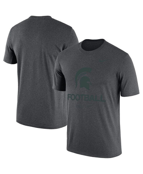 Men's Heathered Charcoal Michigan State Spartans Team Football Legend T-shirt