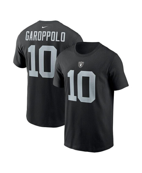 Men's Jimmy Garoppolo Black Las Vegas Raiders Player Name and Number T-shirt