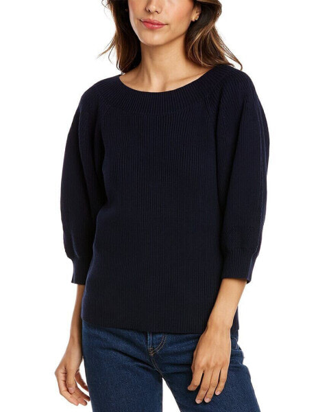 Rebecca Taylor Puff Sleeve Sweater Women's Blue Xs