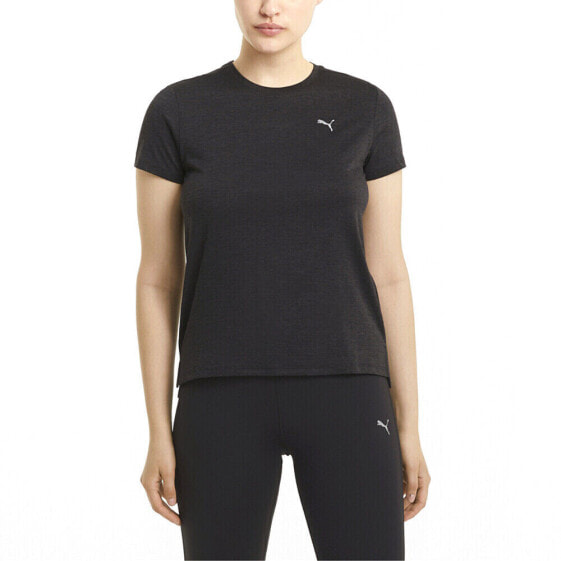 Puma Run Favorite Heather Crew Neck Short Sleeve Athletic T-Shirt Womens Size XS