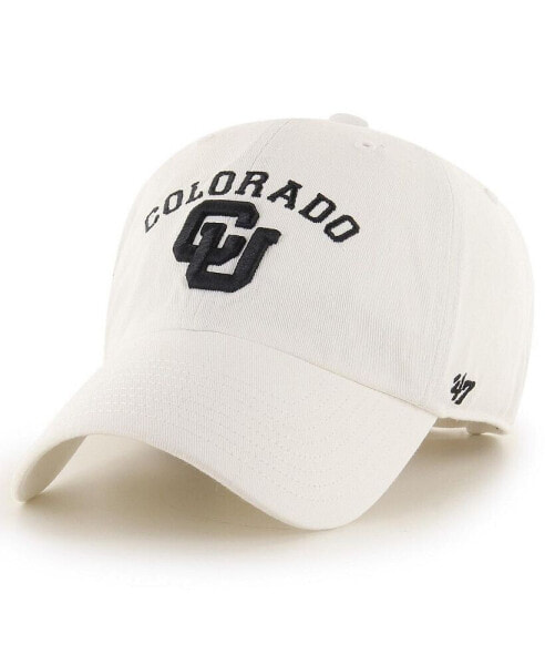 Men's White Distressed Colorado Buffaloes Vintage-Like Clean Up Adjustable Hat