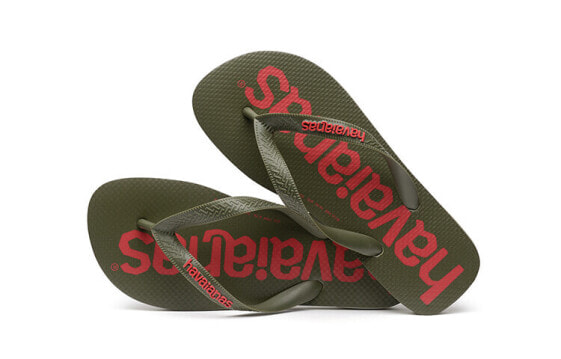 Шлепанцы Havaianas Logomania 2 Военно-зеленые 4145741-7103