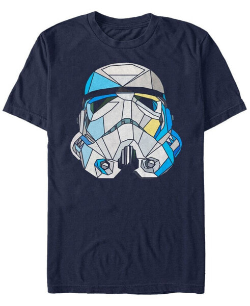 Star Wars Men's Classic Stained-Glass Stormtrooper Helmet Short Sleeve T-Shirt