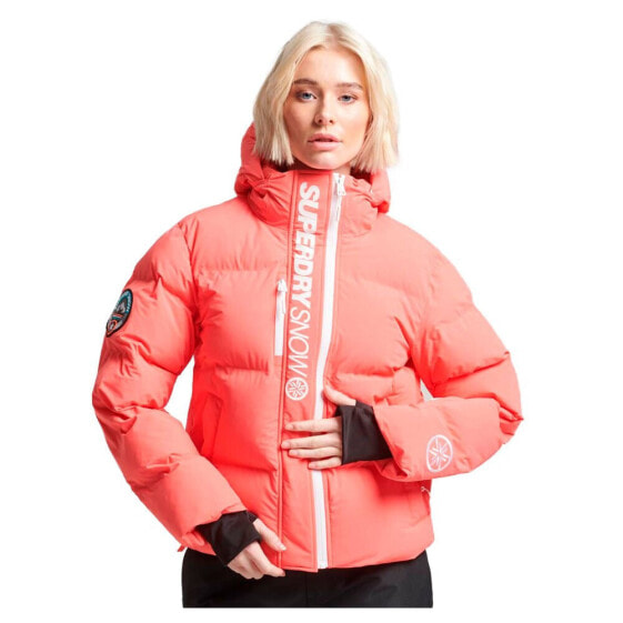 Куртка пуховая Superdry Ski Boxy Hyper Fire Coral