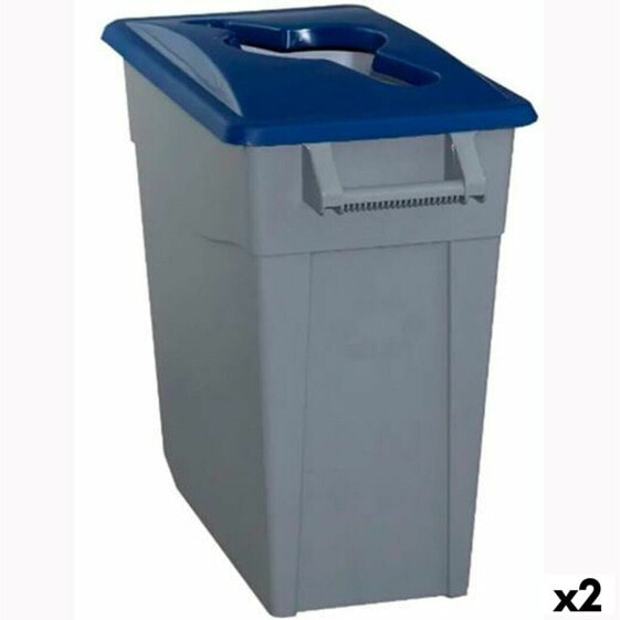 Мусорный бак Denox для сортировки отходов 65 л Синий (2 штуки)