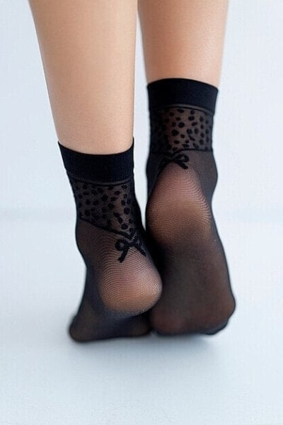 Kurze Damensocken Coquette 20 Den nero