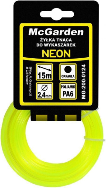 Леска для триммера McGarden Żyłka do wykaszarki okrągła neon 2,0mm 15m (MG-200-0120)