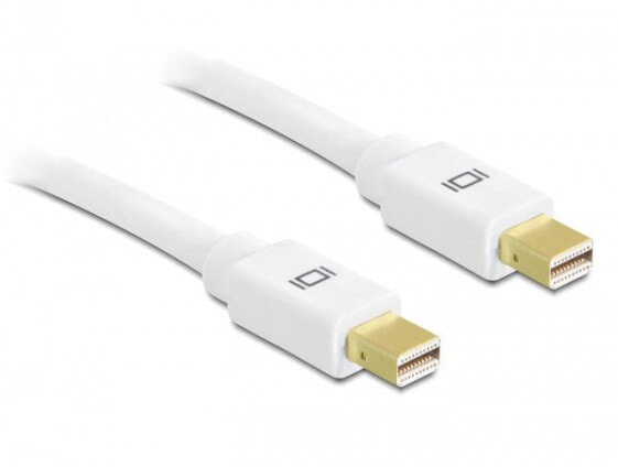 Delock 1.5m Displayport mini M/M - 1.5 m - mini DisplayPort - mini DisplayPort - White - Gold - Male/Male