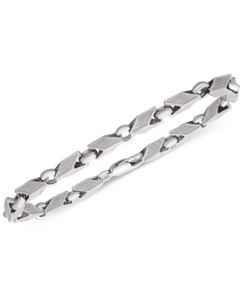 Men's Polished Link Bracelet in Sterling Silver