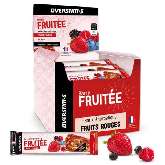 OVERSTIMS 30g Red Fruits Energy Bars Box 35 Units