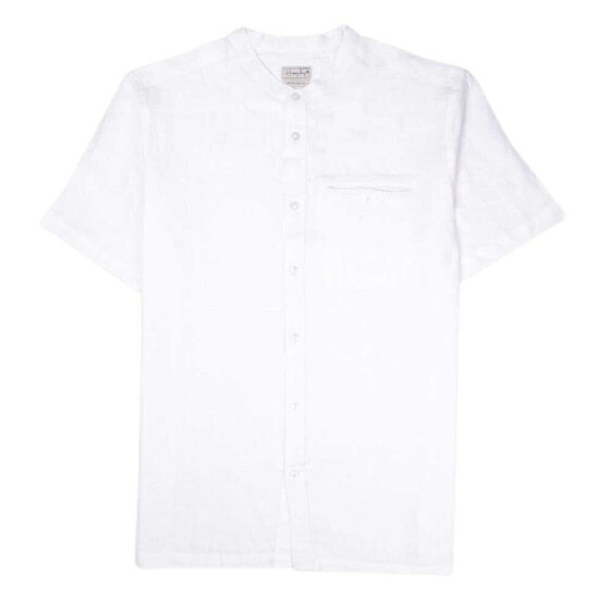 HAPPY BAY Pure linen white hope short sleeve shirt