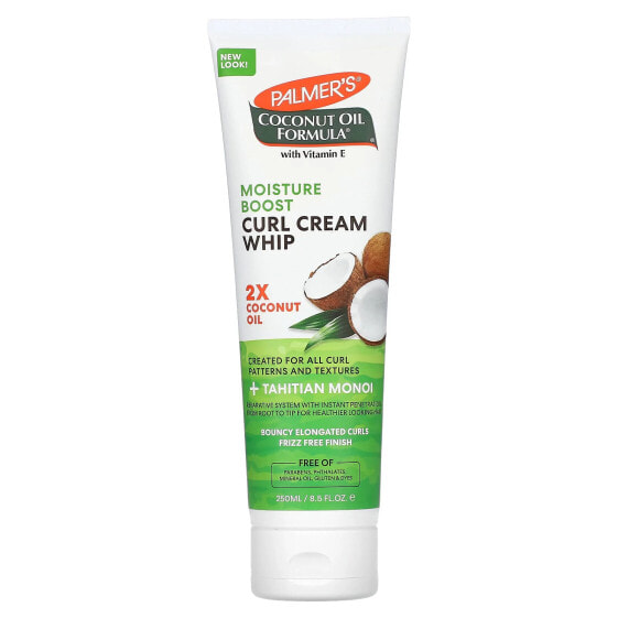 Coconut Oil Formula with Vitamin E, Moisture Boost, Curl Cream Whip, 8.5 fl oz (250 ml)
