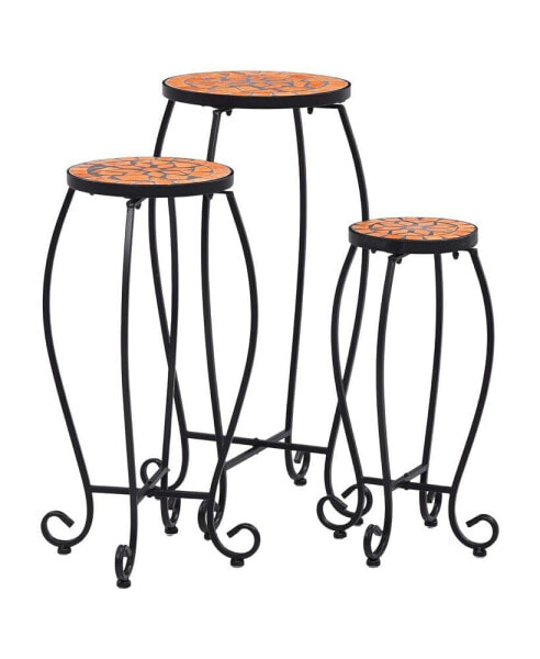 Mosaic Tables 3 pcs Terracotta Ceramic