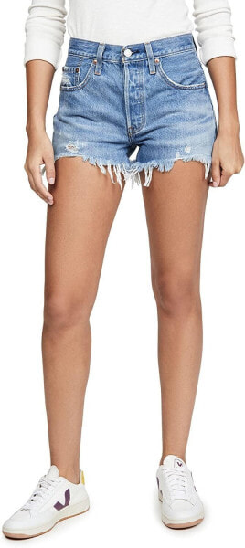 Шорты Levi's 501 Premium 282761 женские, Athens Mid Short, размер 34, цвет средне-синий