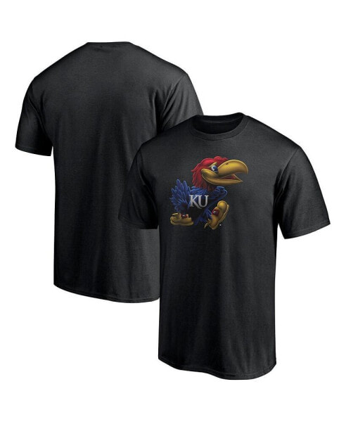 Men's Black Kansas Jayhawks Team Midnight Mascot T-shirt