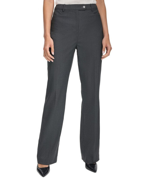 Women's Pinstripe Straight-Leg Pants