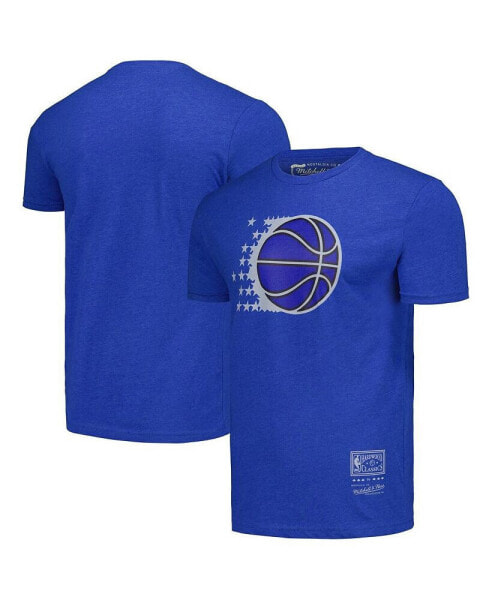 Men's and Women's Blue Orlando Magic Hardwood Classics MVP Throwback Logo T-shirt