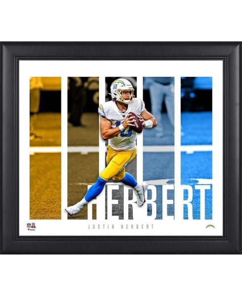 Justin Herbert Los Angeles Chargers Framed 15" x 17" Player Panel Collage
