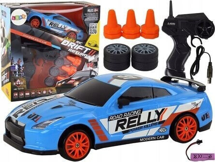 LeanToys Autko sportowe R/C 1:24 wymienne koła niebieskie