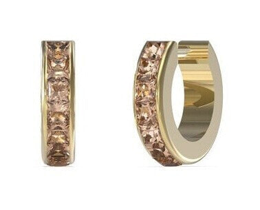 Huggie Me Timeless Gold Plated Crystal Earrings JUBE03134JWYGPET/U