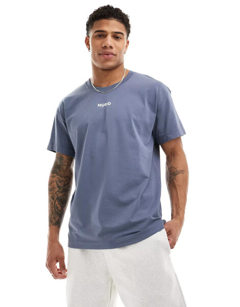 Hugo Bodywear linked t-shirt in blue