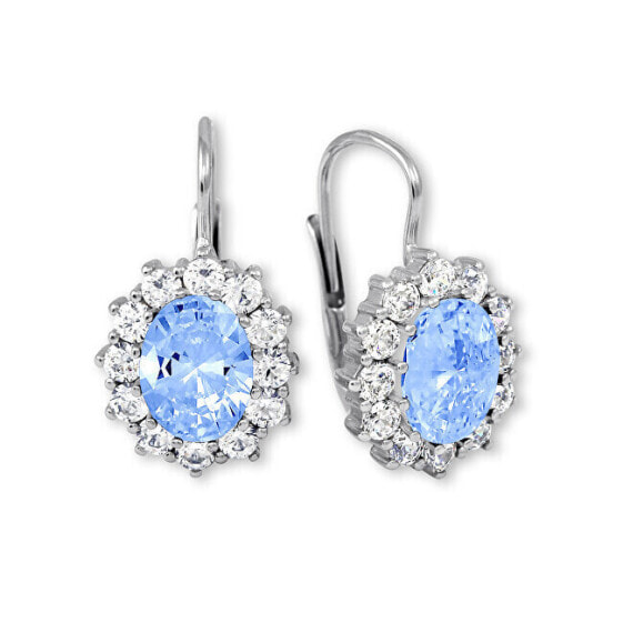 Sparkling silver earrings with zircons 436 001 00483 0400500