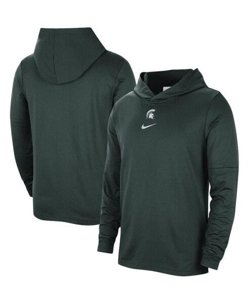 Men's Green Michigan State Spartans Player Hoodie Long Sleeve Performance T-shirt